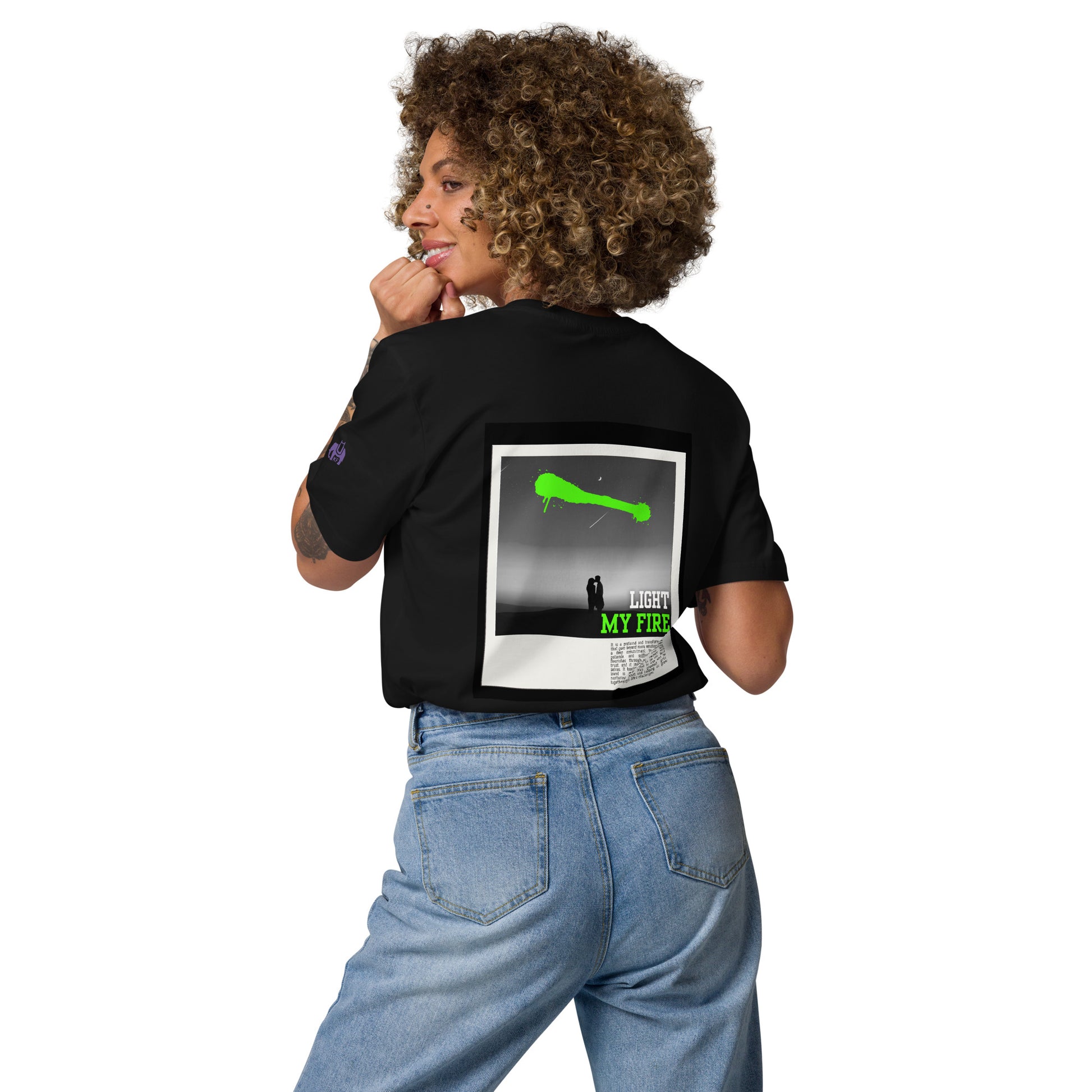 Unisex organic cotton t-shirt - LIGHT MY FIRE - KarthagoFunk